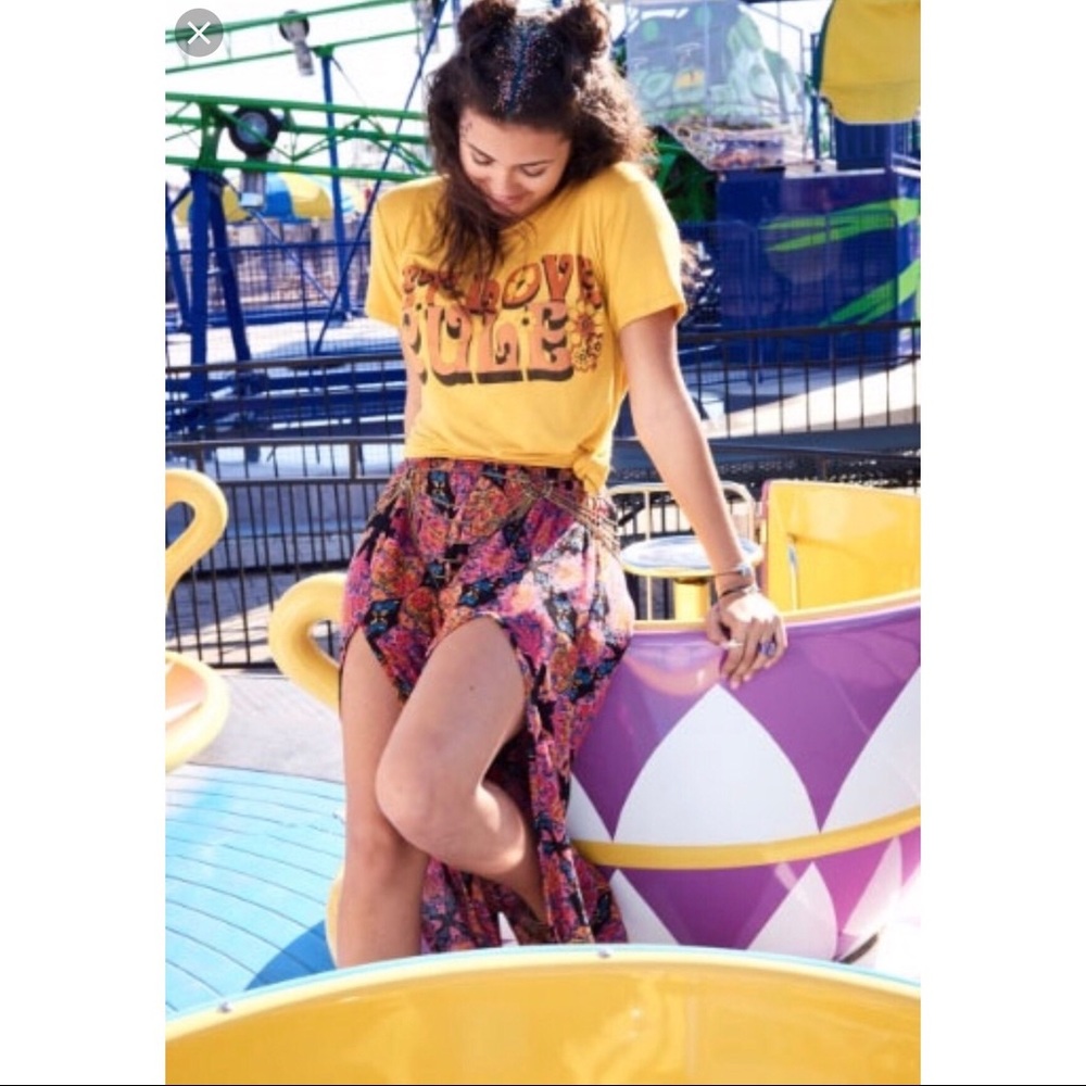 Colorful high slit pants!!